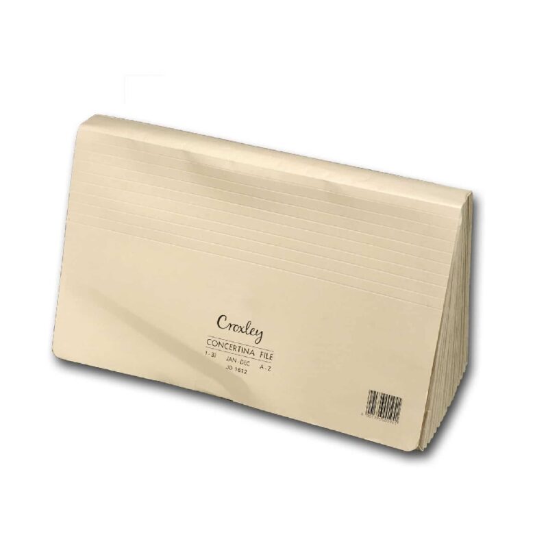 JD1612 Concertina File Kraft 16 Compartment A-Z|1-31|Q1-4 Ea