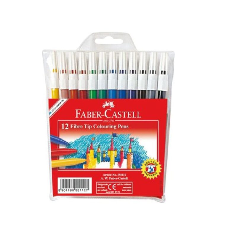 Fibre Pen Fine Point 45f Wallet Of 12 Assorted Colours