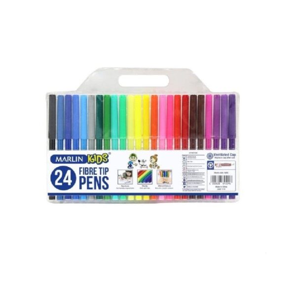 Marlin Kids Fibre Tip Pens 24's
