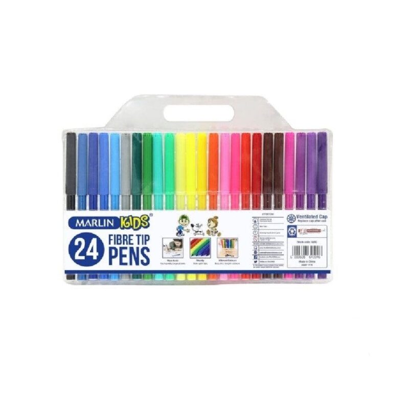 Marlin Kids Fibre Tip Pens 24's