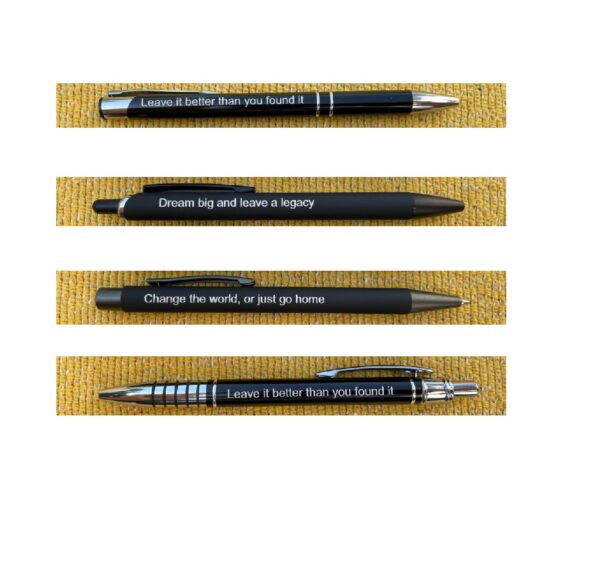 engraving on pens