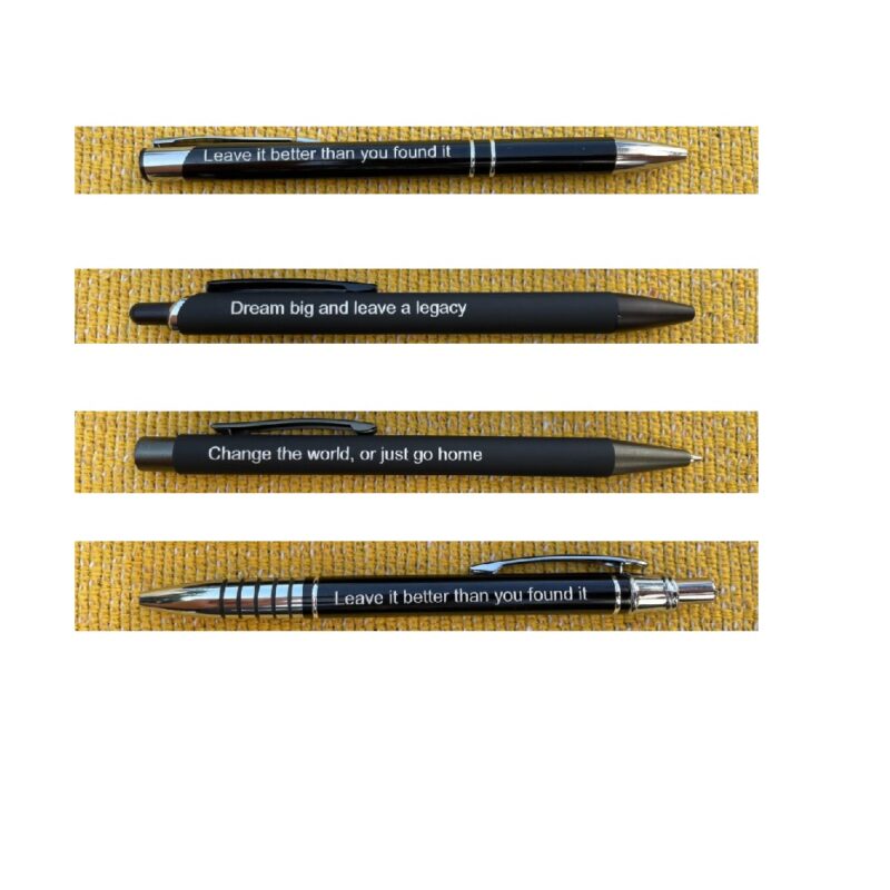 engraving on pens