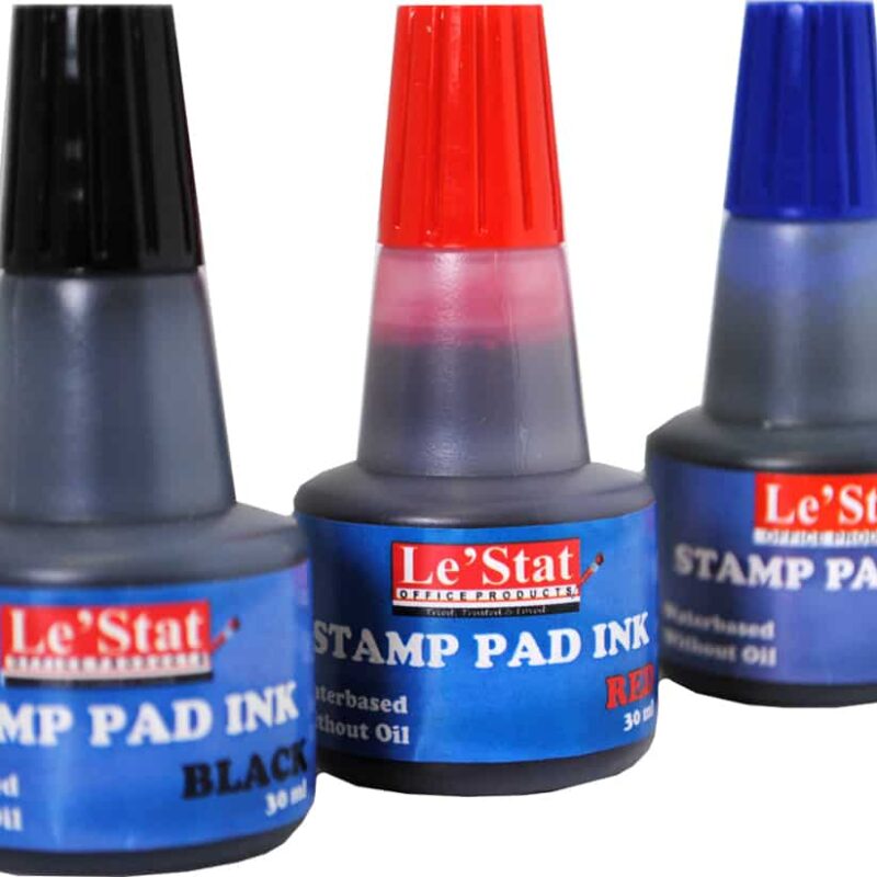 Rubber Stamp Pad Endorsing Ink Refill Black Red Blue Violet Desk
