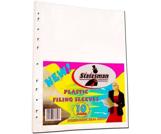 A4 Filing Pockets Sheet Protectors 10 Pack