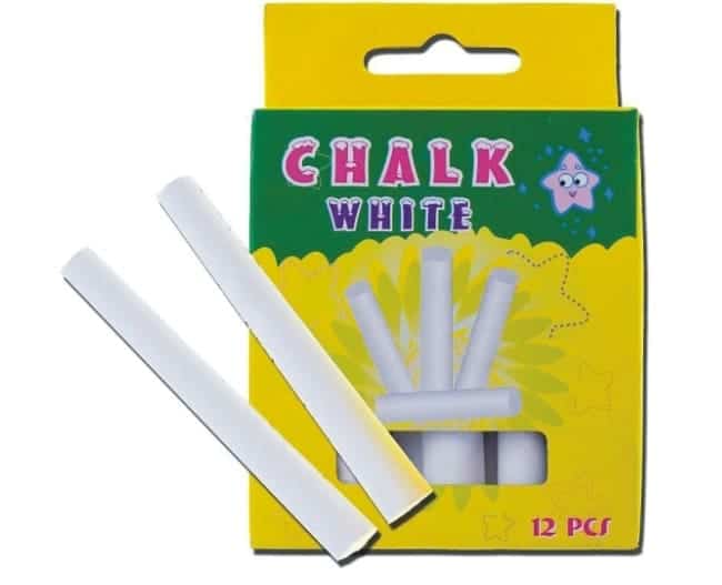 Pack of 12 White Chalk