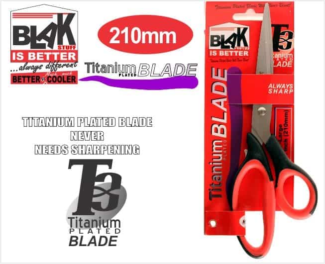 Large Blak Titanium Plated Scissors High Quality