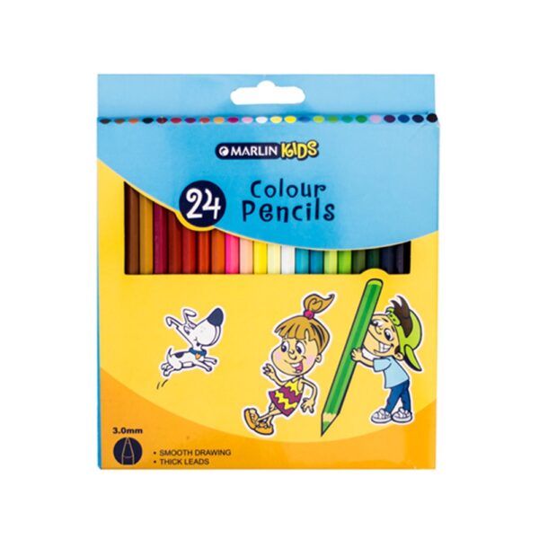 Marlin Kids Colour Pencils 24's Long