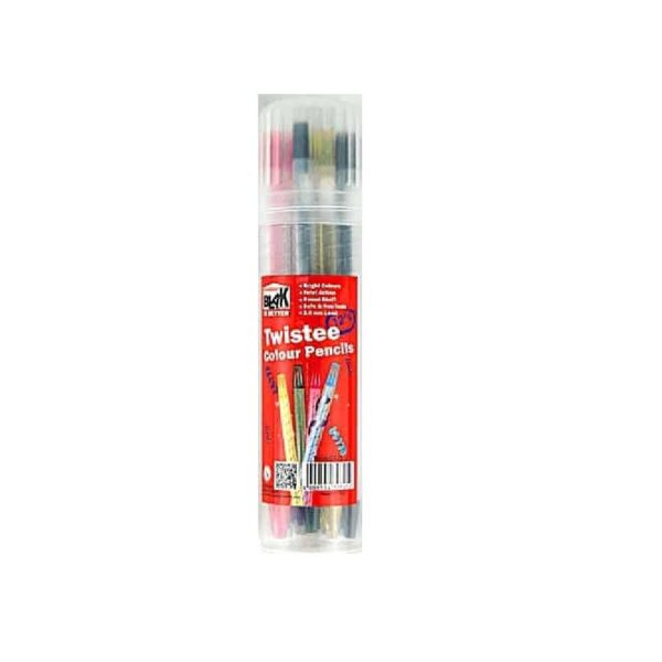 Colour Pencils Rectractable Blak 12's High Quality