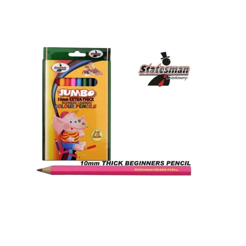 12 Pack of Colour Pencils Beginners Jumbo