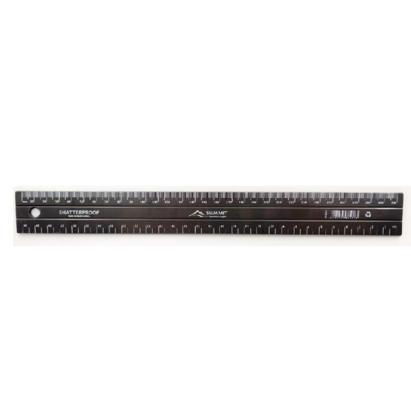 30Cm Ruler Shatter Proof Ruler Grey FFS323