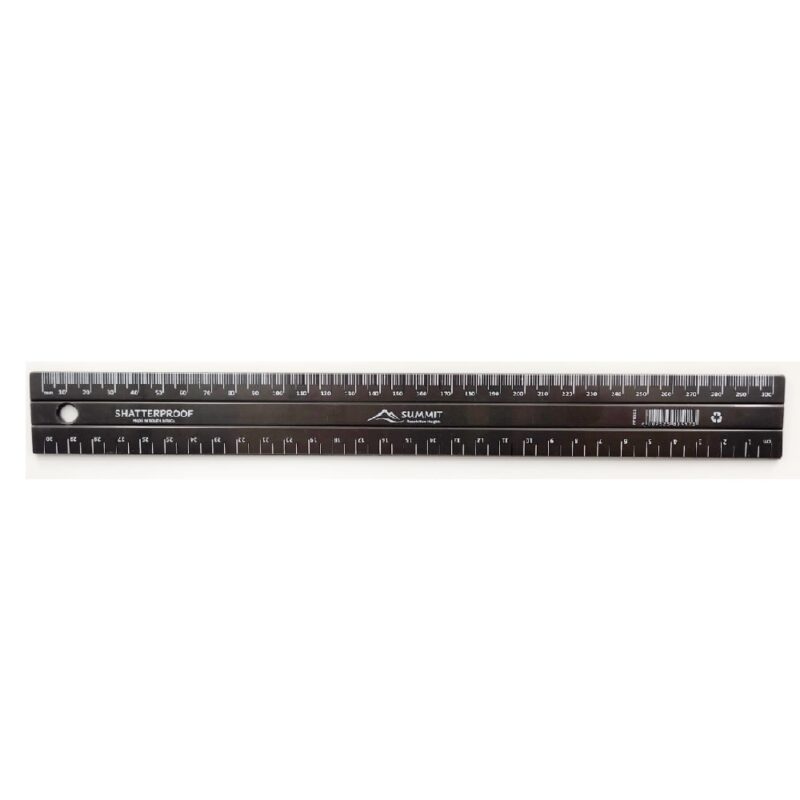 30Cm Ruler Shatter Proof Ruler Grey FFS323