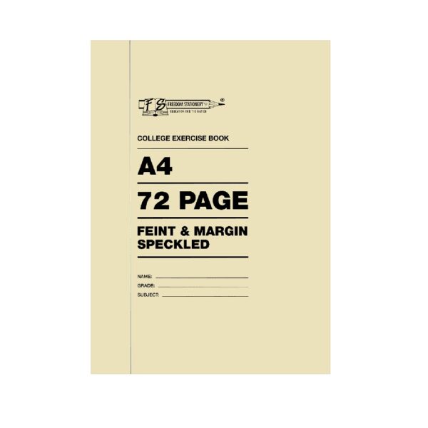 72P A4 College Book Feint&Margin SPECK