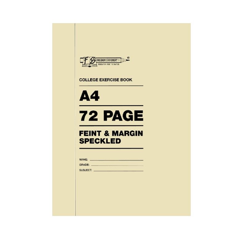 72P A4 College Book Feint&Margin SPECK