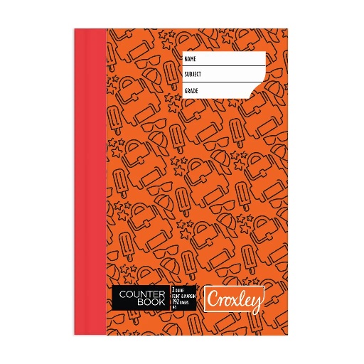 A4 2q Book Orange/black 192pg Hard Cover *Croxley*