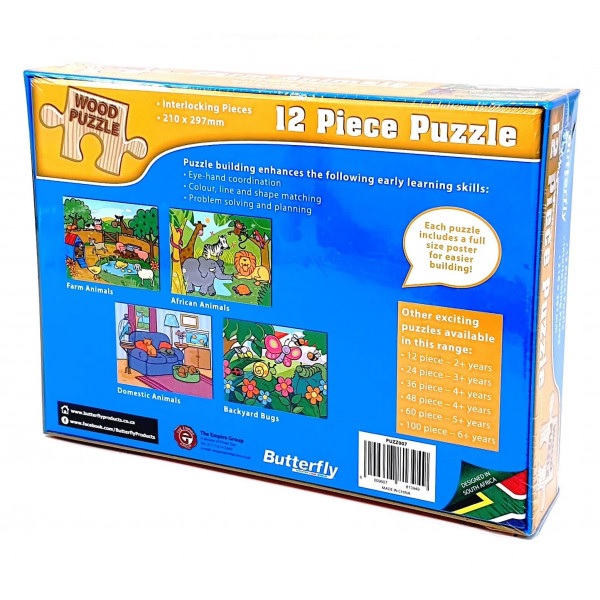 12pce Wooden Puzzle