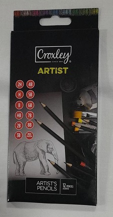 Artists Pencils 12 Assorted *Croxley*