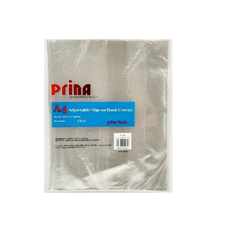 Adjustable Slipon  Plastic Cover A4 5Pk Prina120M Heavyduty 