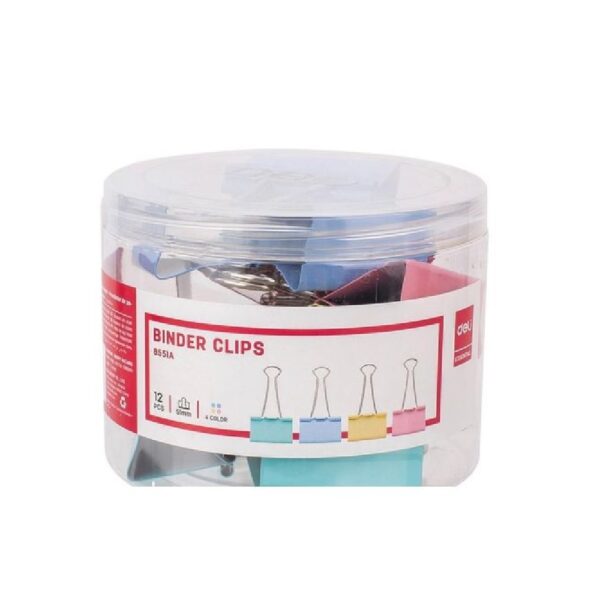 COLOR FOLDBACK CLIPS (12) 8551 51MM
