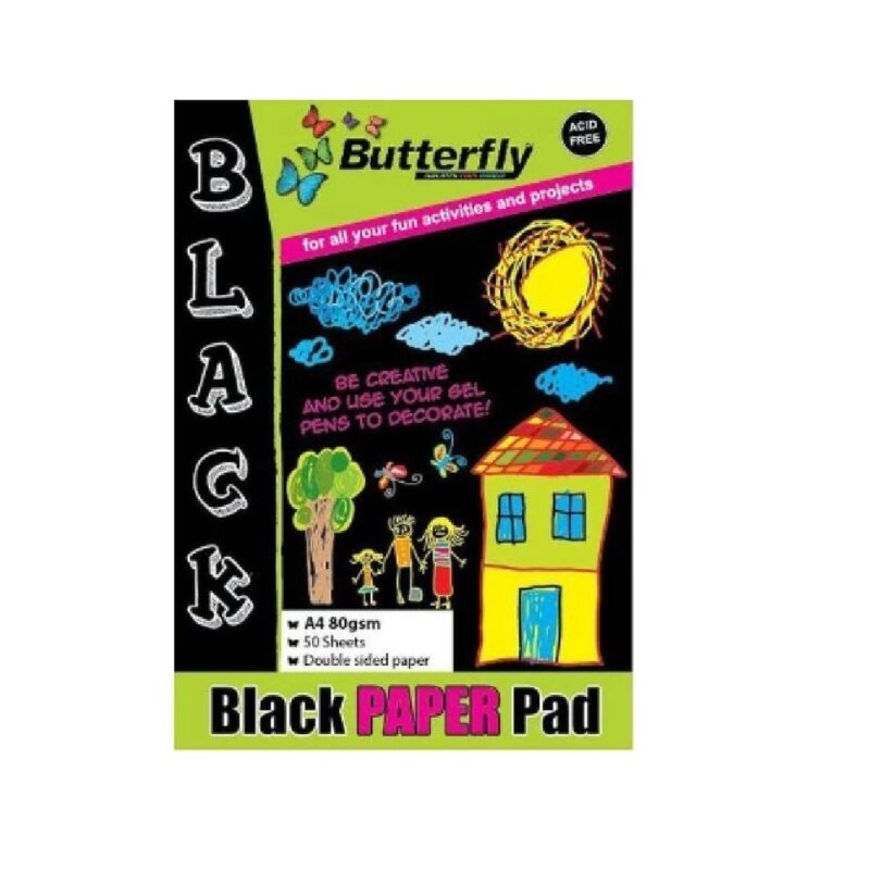 A4 Black Paper Pad (50)   