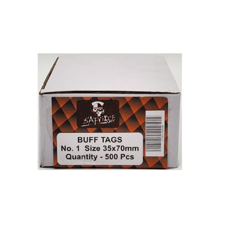 Buff Tags No#1 70x35  (500) *Dafrique*