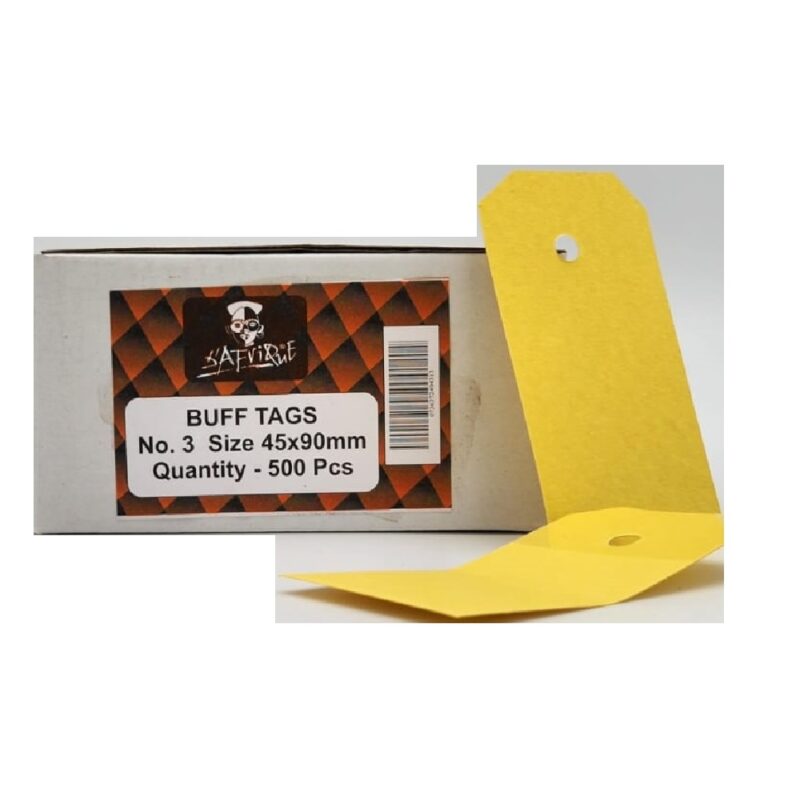 Buff Tags No#3 90x45  (500) *Dafrique*