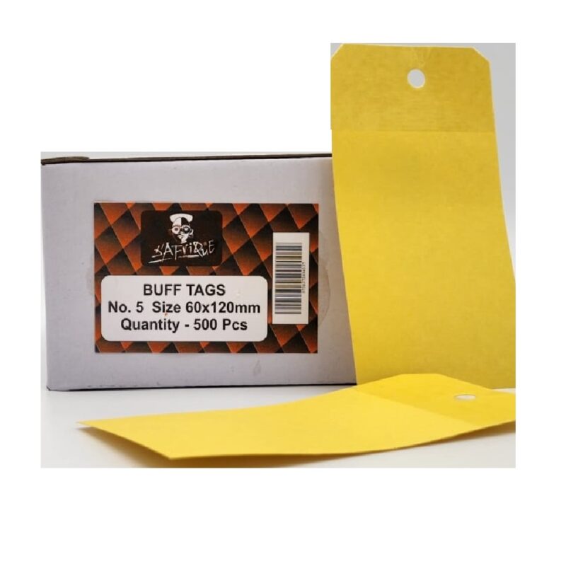 Buff Tags No#5 120x60 (500) *Dafrique*