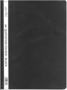 D'afrique A4 Black Quotation Folder Clear Front