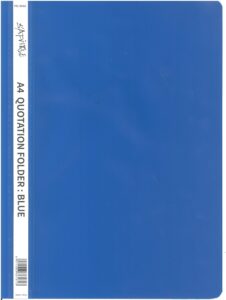 D'afrique A4 Blue Quotation Folder Clear Front