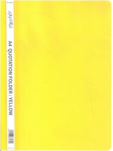 D'afrique A4 Yellow Quotation Folder Clear Front