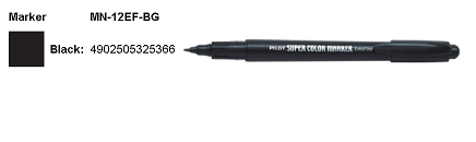 Pilot Super Colour Marker Black SC-MN-12EF EXTRA FINE - Park Avenue ...
