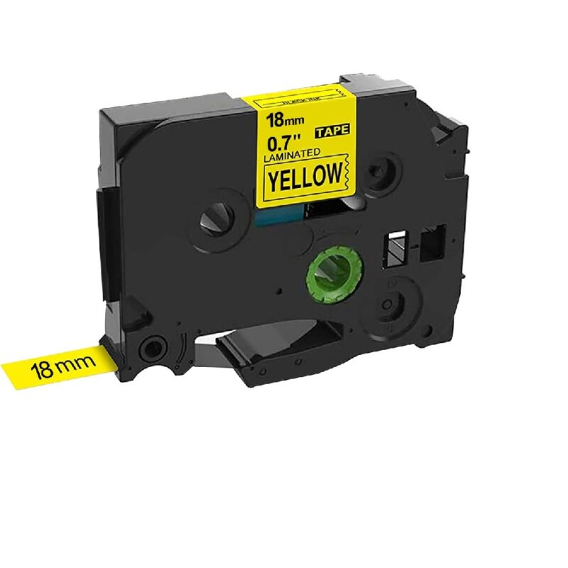 Tz641 18mm Black/yellow Compatible Label