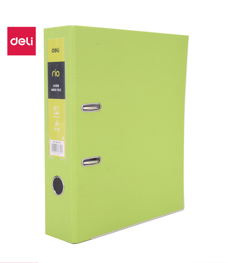 Deli Polyprop Lever Arch File 20140 Green - Park Avenue Stationers