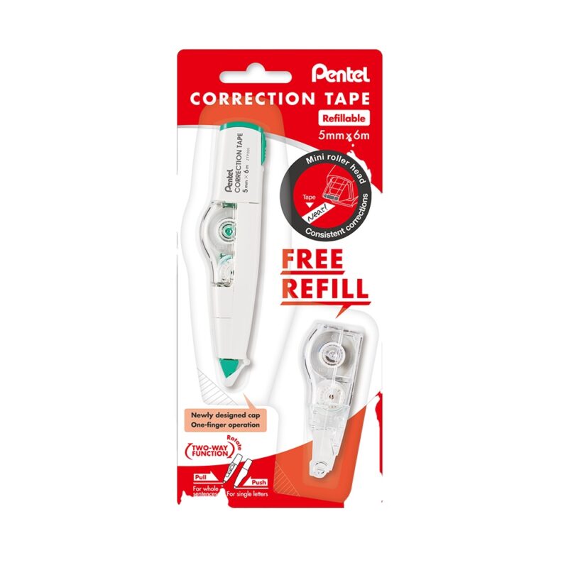 Pentel Correction Tape 5mmx6m Ref+free