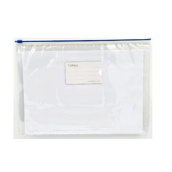 Galaxy A4 Zip Bag Clear Blue Zip