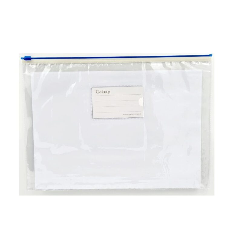 Galaxy A4 Zip Bag Clear Blue Zip