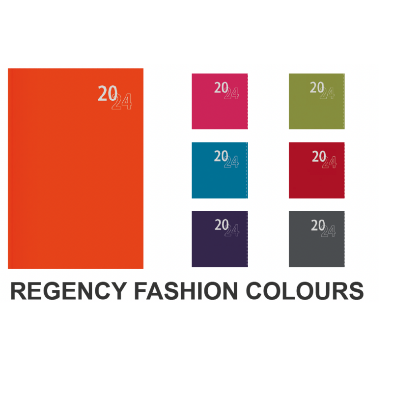 2027 Diary A4 Page-a-day Fashion Regency  Charc