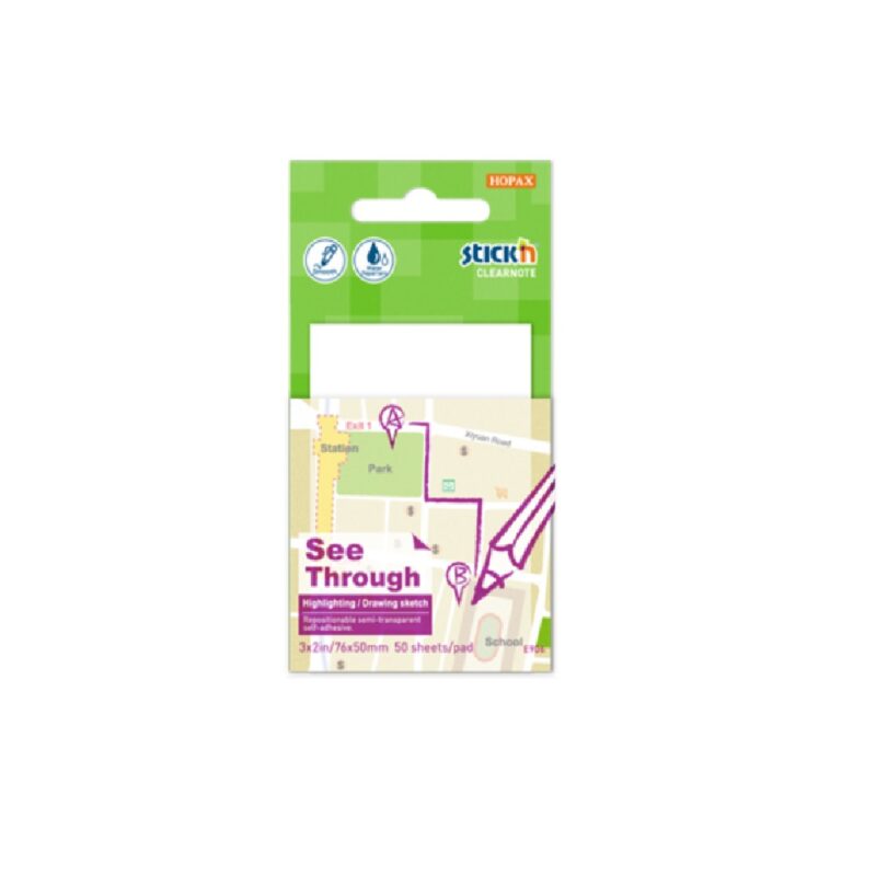 Stk'N Clear Note 76X50 21708 Clear-50S