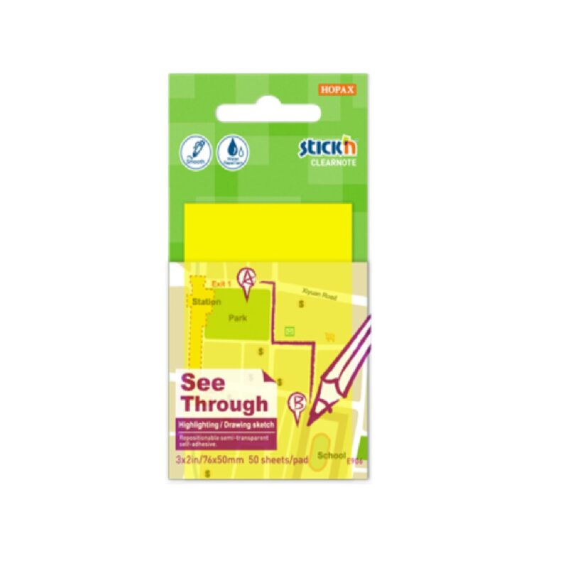 Stk'n Clear Note 76x50 21705 Lemon-50s