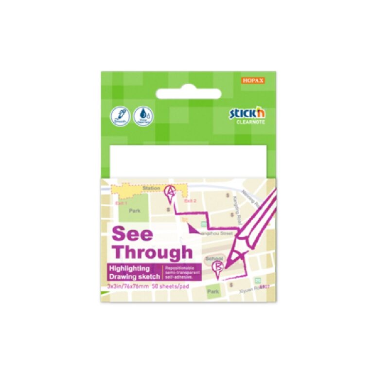 Stk'n Clear Note 76x76 21712 Clear-50s