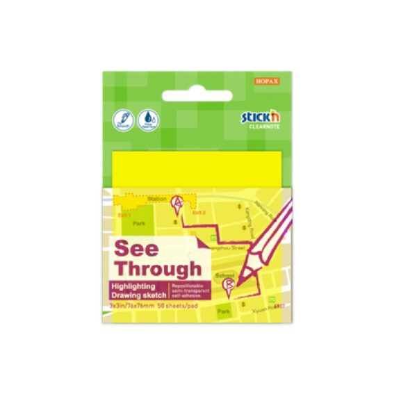Stk'N Clear Note 76X76 21709 Lemon-50S
