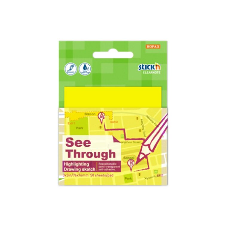 Stk'N Clear Note 76X76 21709 Lemon-50S