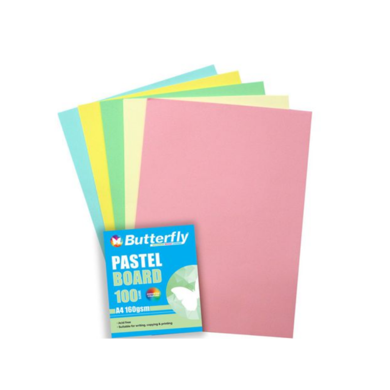 A4 Pastel Board (100) Mixed Park Avenue Stationers