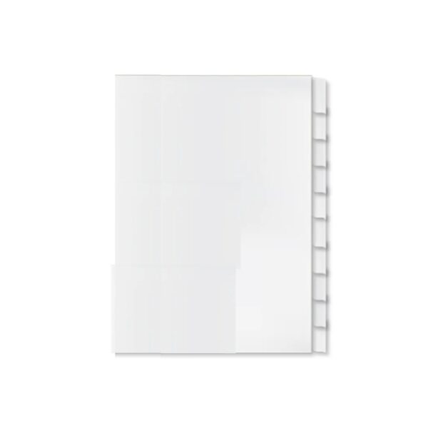 A4 5-Cut White Brd Div Unpunched 