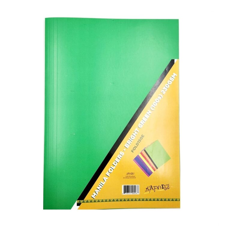 Manila Folders 230Gm (100) Bright Green