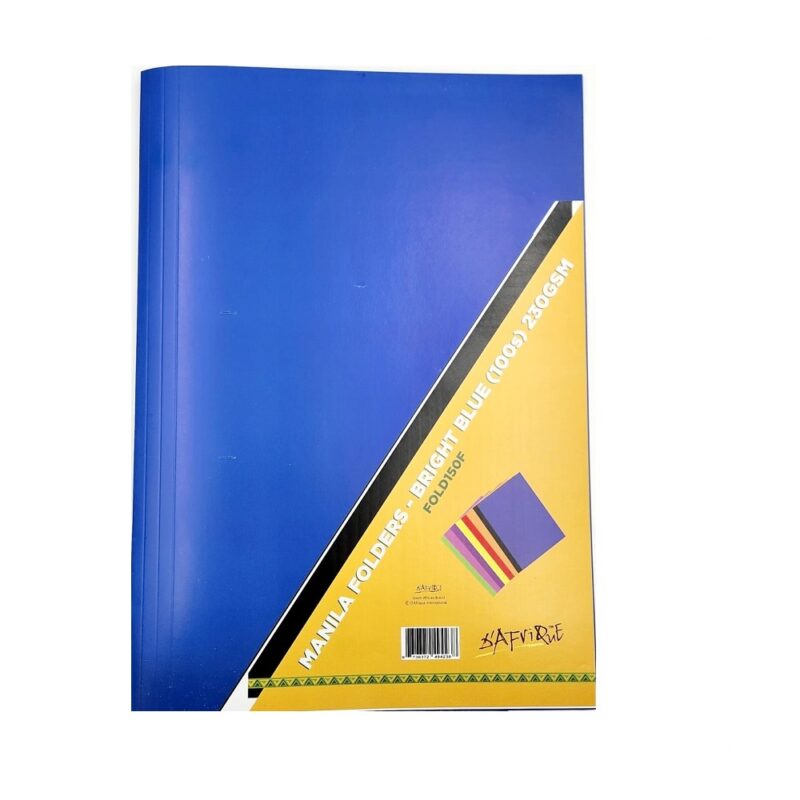 Manila Folders 230Gm (100) Bright Blue