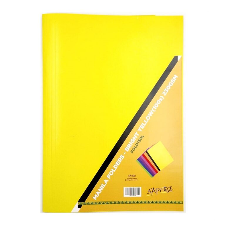 Manila Folders 230Gm (100) Bright Yellow