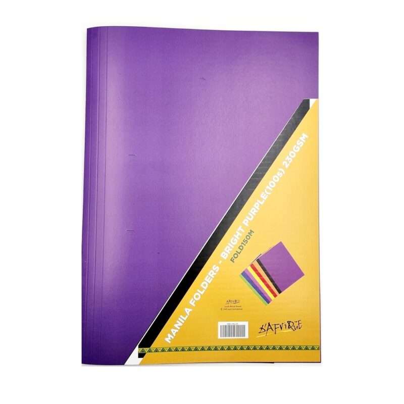 Manila Folders 230Gm (100) Bright Purple