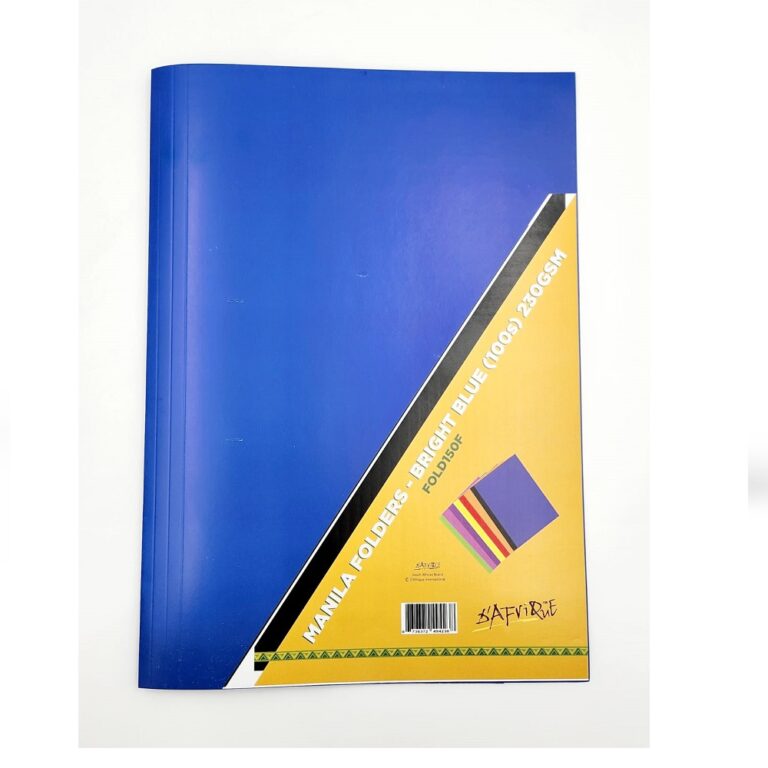 Manila Folders 230Gm (100) Bright Blue - Park Avenue Stationers