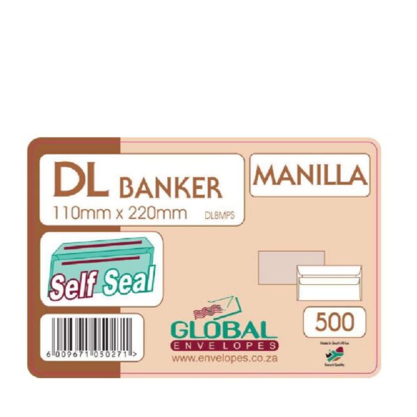 Global Dl Manilla S/seal 500/bx Envelopes 500bx