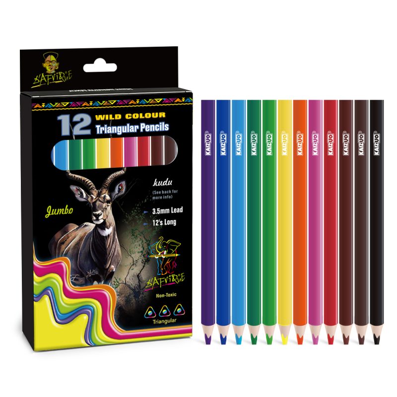 Dafrique Jumbo Tri Colour Pencils (12s)